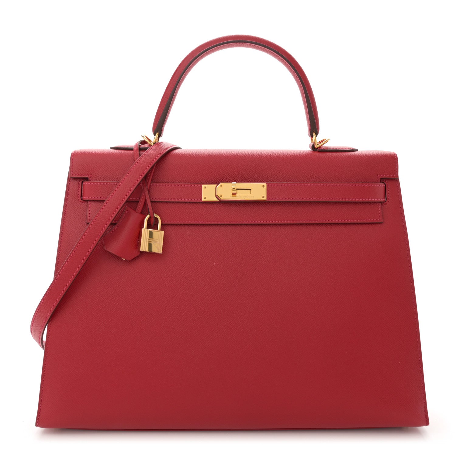 Hermes Epsom Kelly Sellier 35 Rouge Casaque 1 of 11