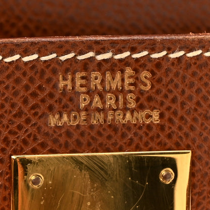 Hermes Veau Grain Lisse Kelly Sellier 32 Noisette 6 of 17