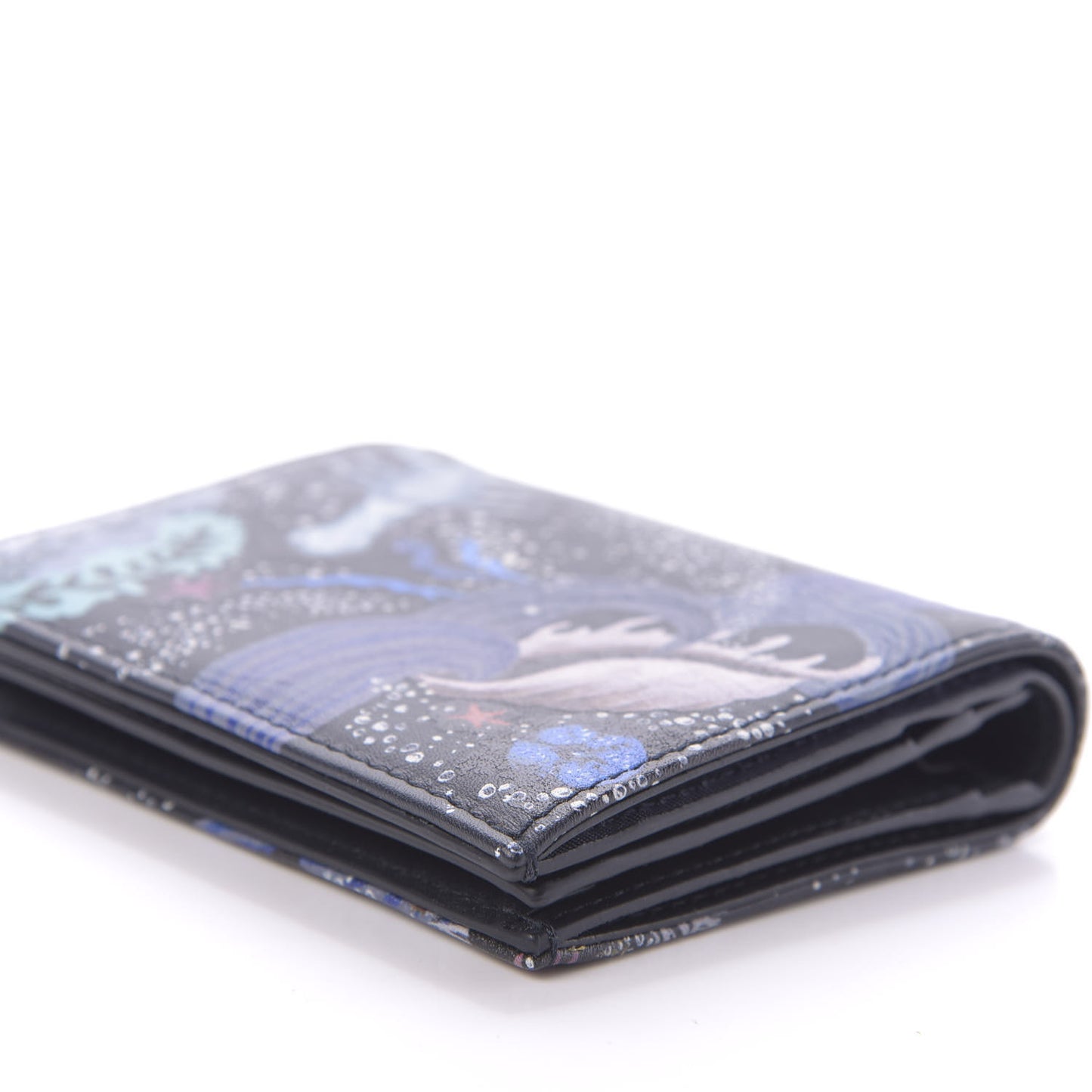 Calfskin Nature Ballet Wallet Blue Multicolor