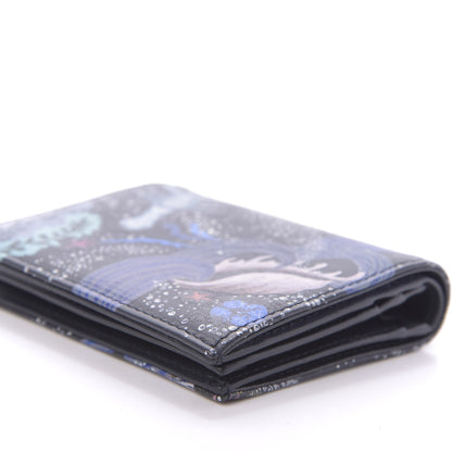 Christian Dior Calfskin Nature Ballet Wallet Blue Multicolor 7 of 9