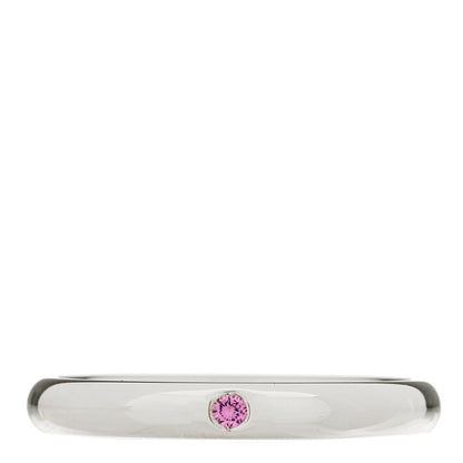 Tiffany Sterling Silver Pink Sapphire Elsa Peretti Band Ring 52 6 1 of 4
