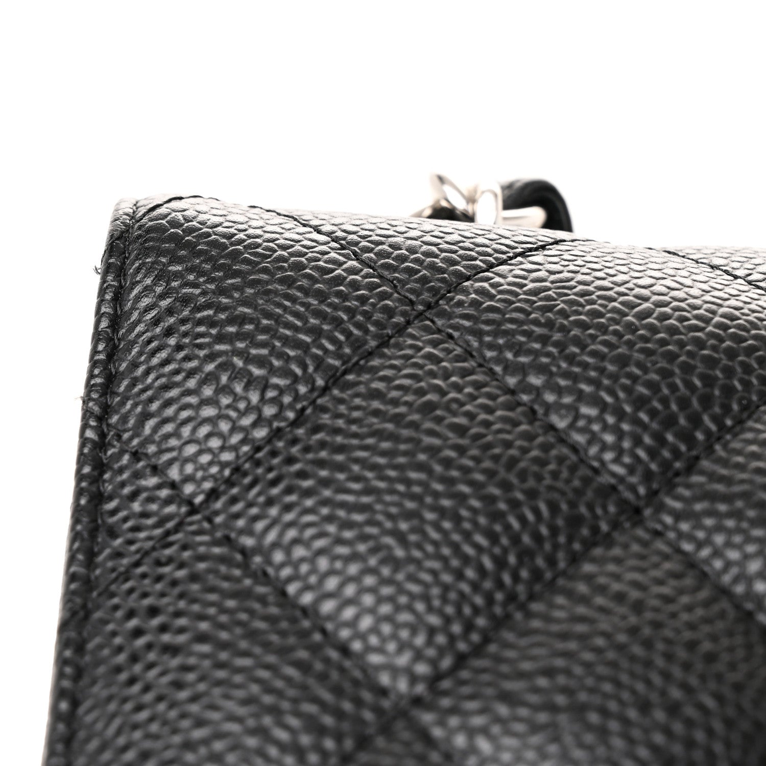 Chanel Caviar Quilted Jumbo Double Flap Black 11 of 12