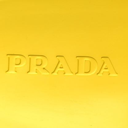 Prada EVA Rubber Triangle Logo Embossed Mens Lug Sole Slide Sandals 11 Sole 9 of 10