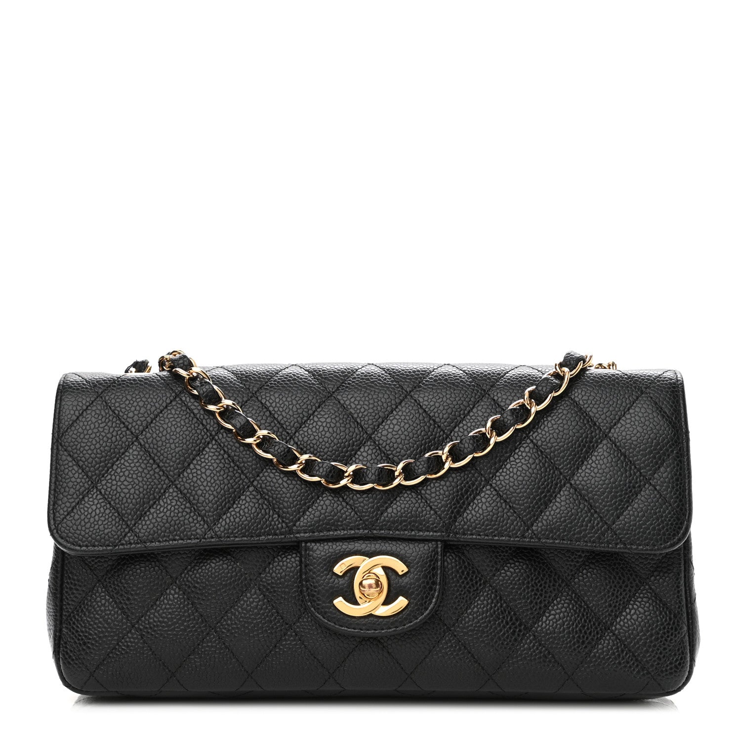 Chanel Caviar Quilted East West Flap Black 1 of 15