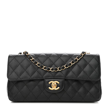 Chanel Caviar Quilted East West Flap Black 1 of 15