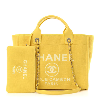Chanel Mixed Fibers Small Deauville Tote Yellow 1 of 13