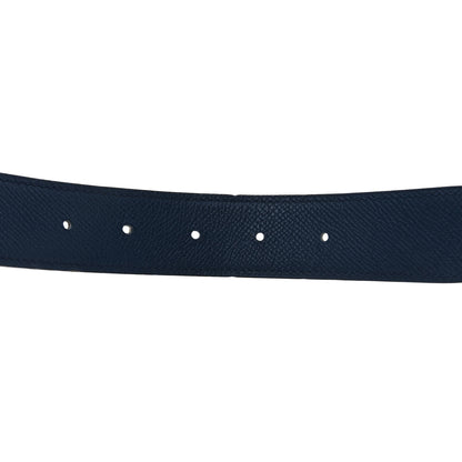Hermes Epsom 32mm H Belt 90 36 Chocolate Bleu De Malte 3 of 5