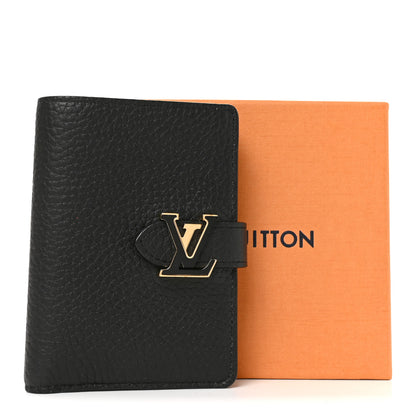 Louis Vuitton Taurillon Capucines Vertical Compact Wallet Black 7 of 7
