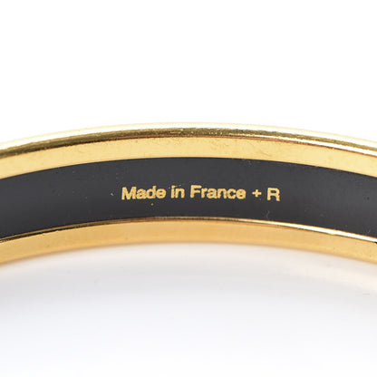 Hermes Enamel Printed Grand Apparat Narrow Bracelet 65 White 3 of 4