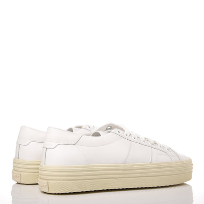 Saint Laurent Calfskin Court Sneakers 37 White 4 of 10