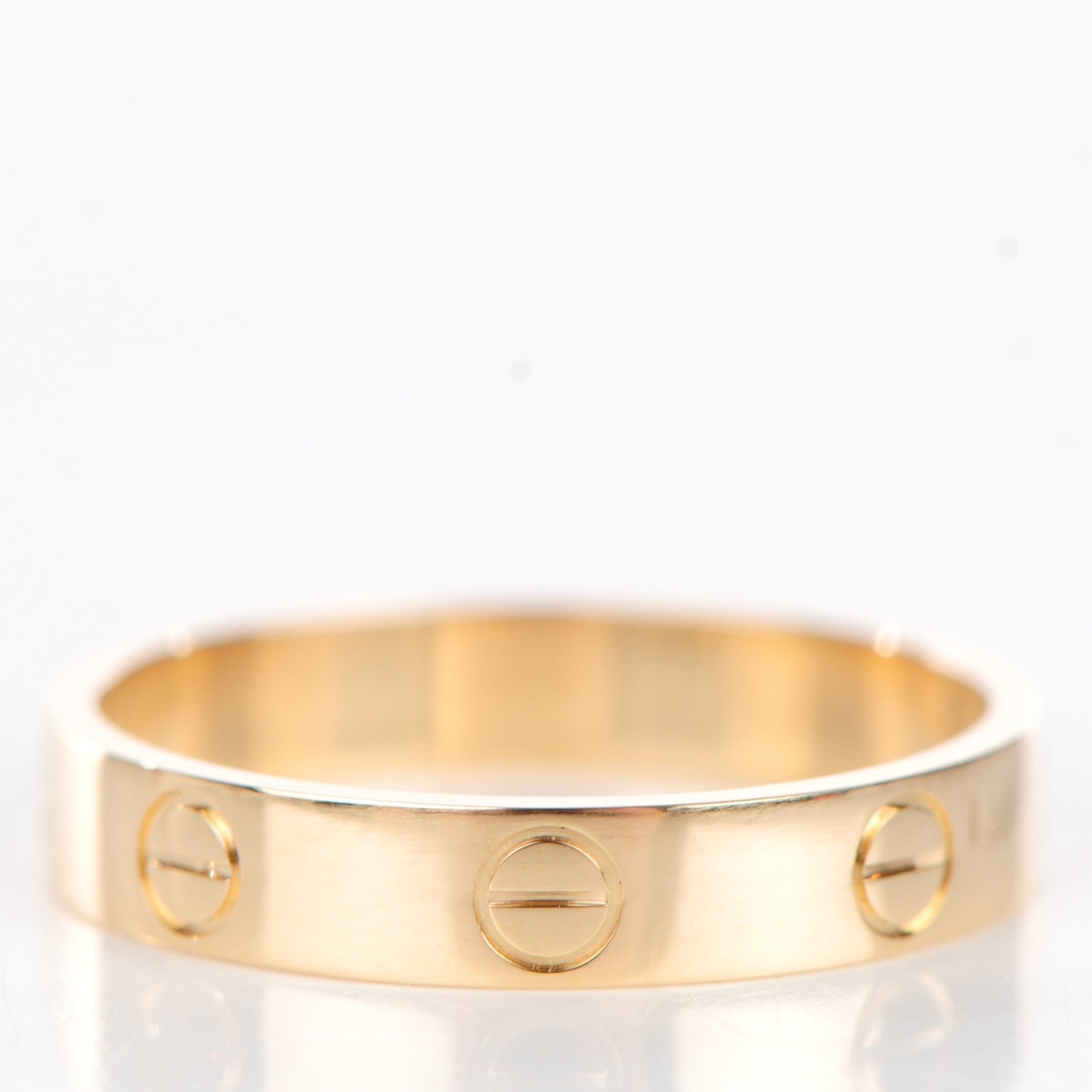 Cartier 18K Yellow Gold 4mm LOVE Wedding Band Ring 55 7.25 3 of 6