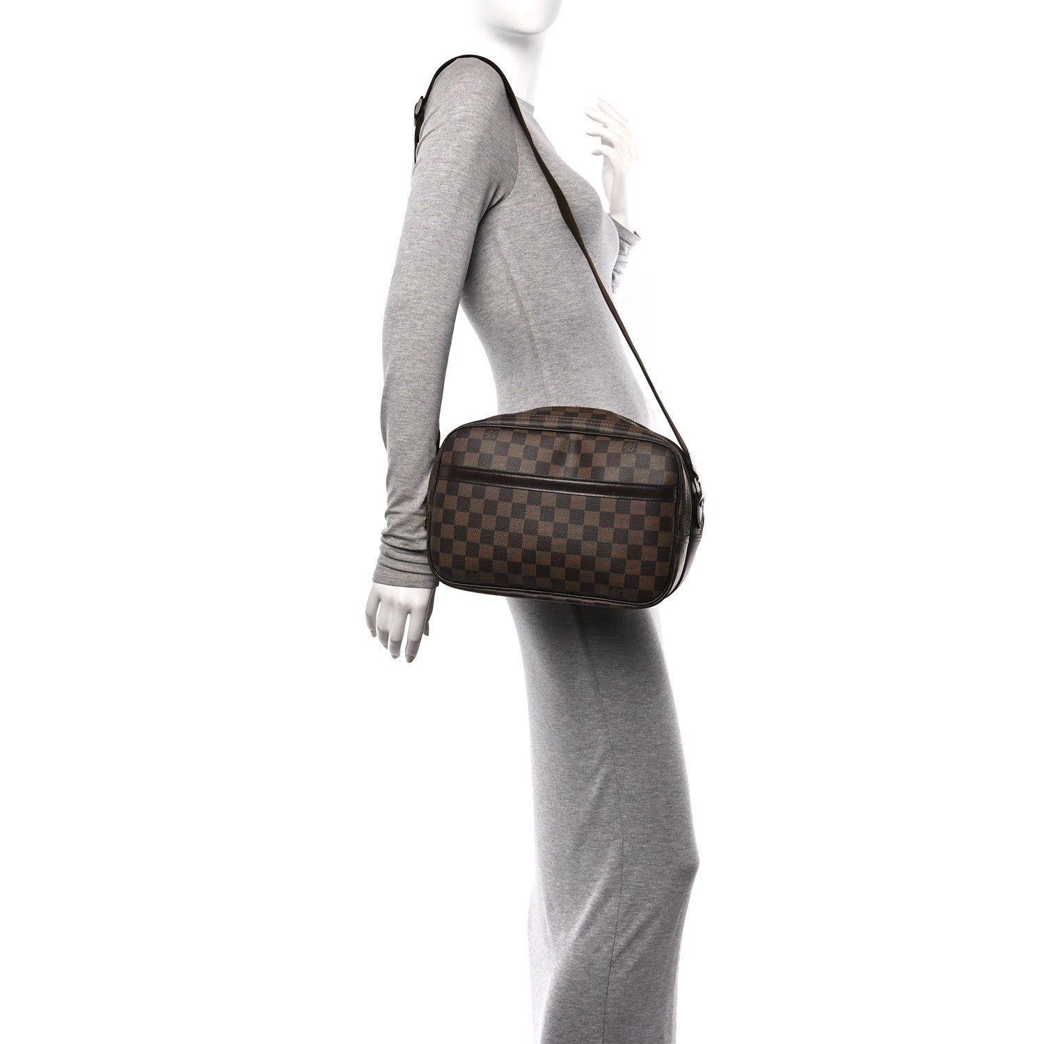 Louis Vuitton Damier Ebene Reporter PM 2 of 15