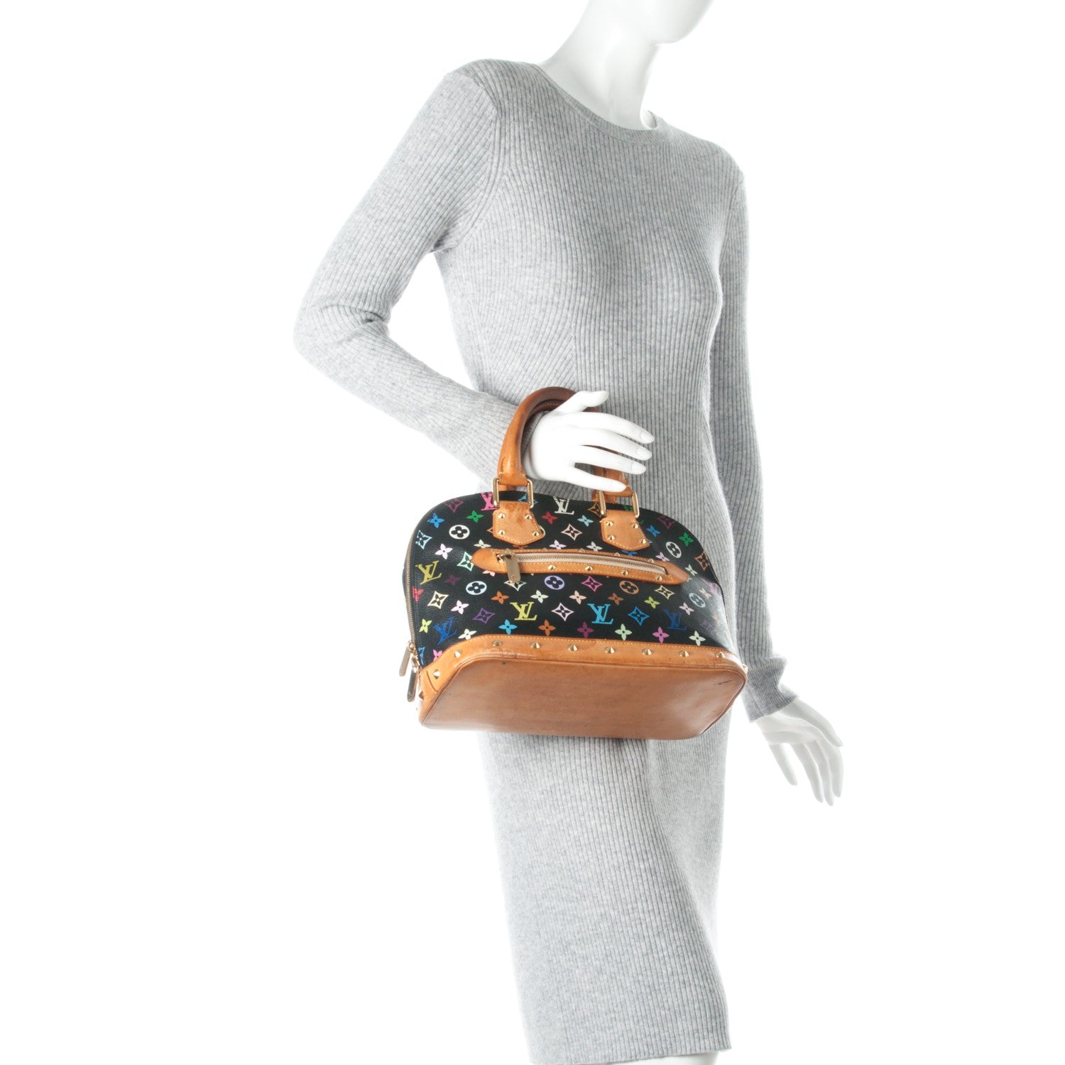 Louis Vuitton Monogram Multicolor Alma Black 2 of 12