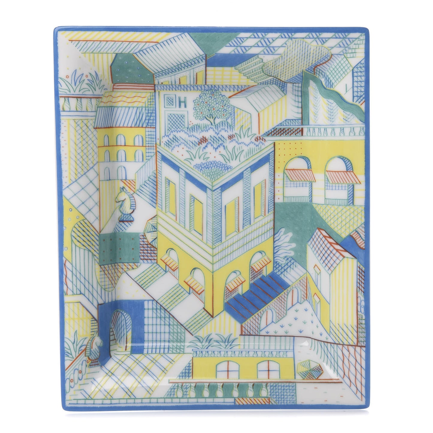 Limoges Porcelain Les Cavaliers Change Tray