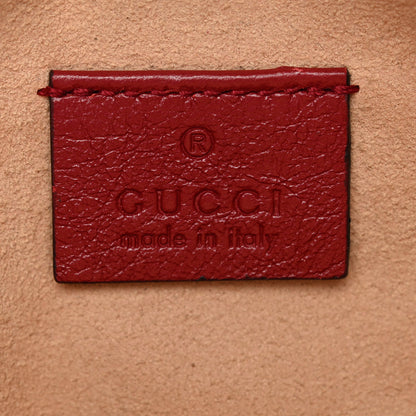 Gucci Glazed Calfskin Matelasse Heart Mini GG Marmont Round Shoulder Bag Romantic Cerise 6 of 10