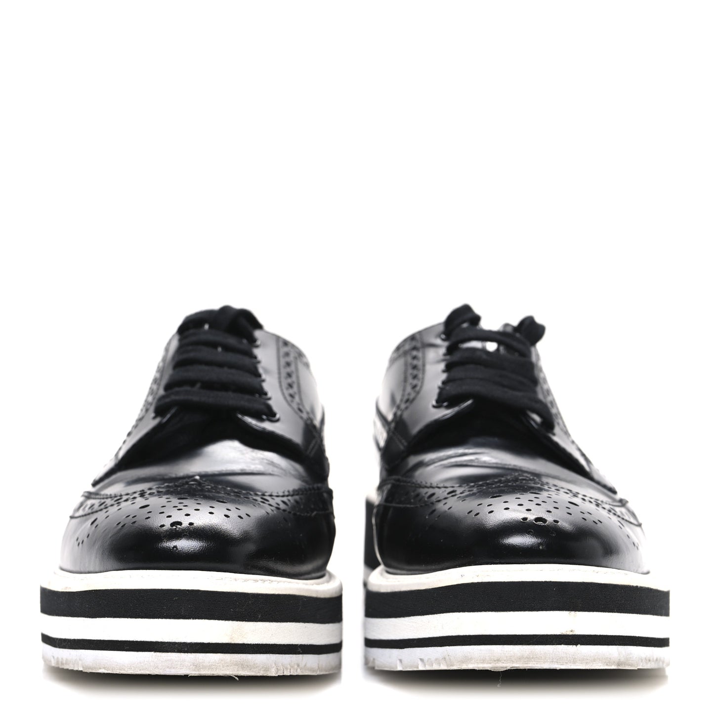 Spazzolato Lace Up Loafers 38.5 Black