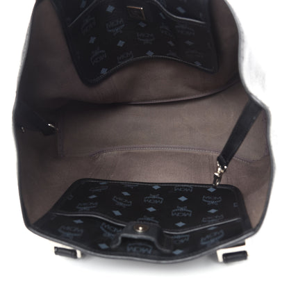 MCM Visetos Shopping Tote Black 5 of 9