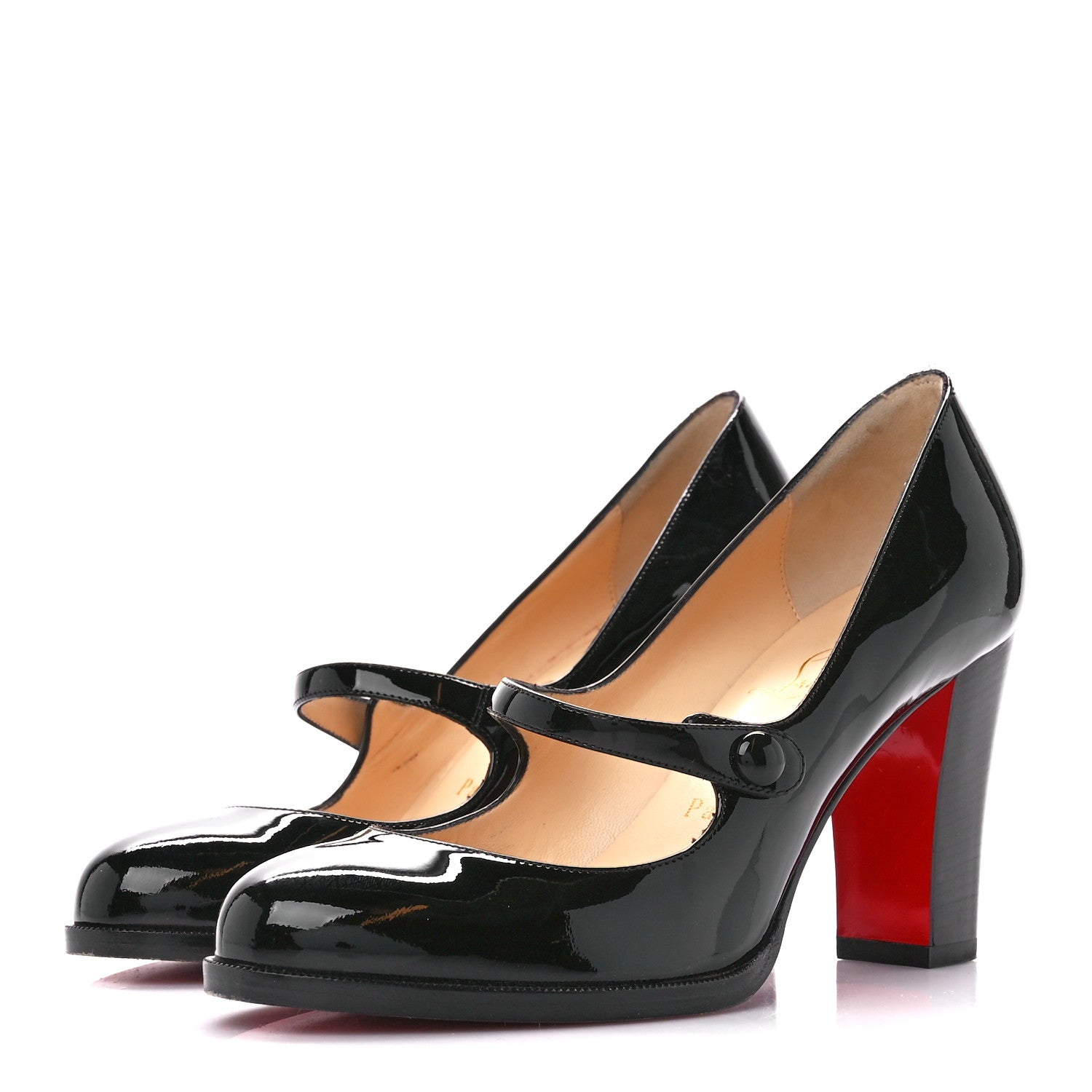 Christian Louboutin Patent Top Street 85 Mary Jane Pumps 37.5