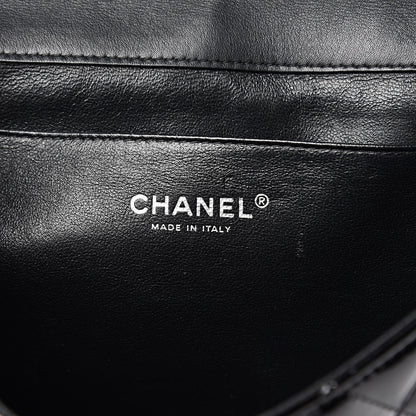 Chanel Patent Quilted Clutch with Chain Flap Black 6 of 10