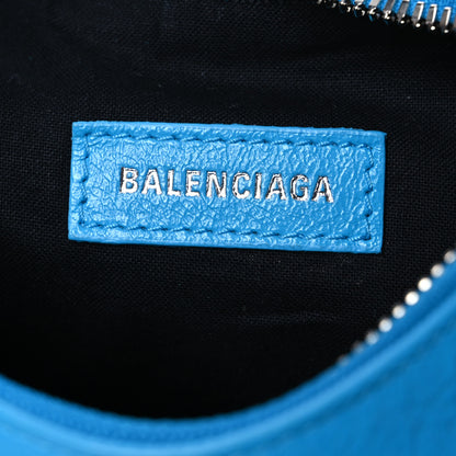 Balenciaga Agneau Arena Le Cagole Shoulder Bag XS Cyan 7 of 11