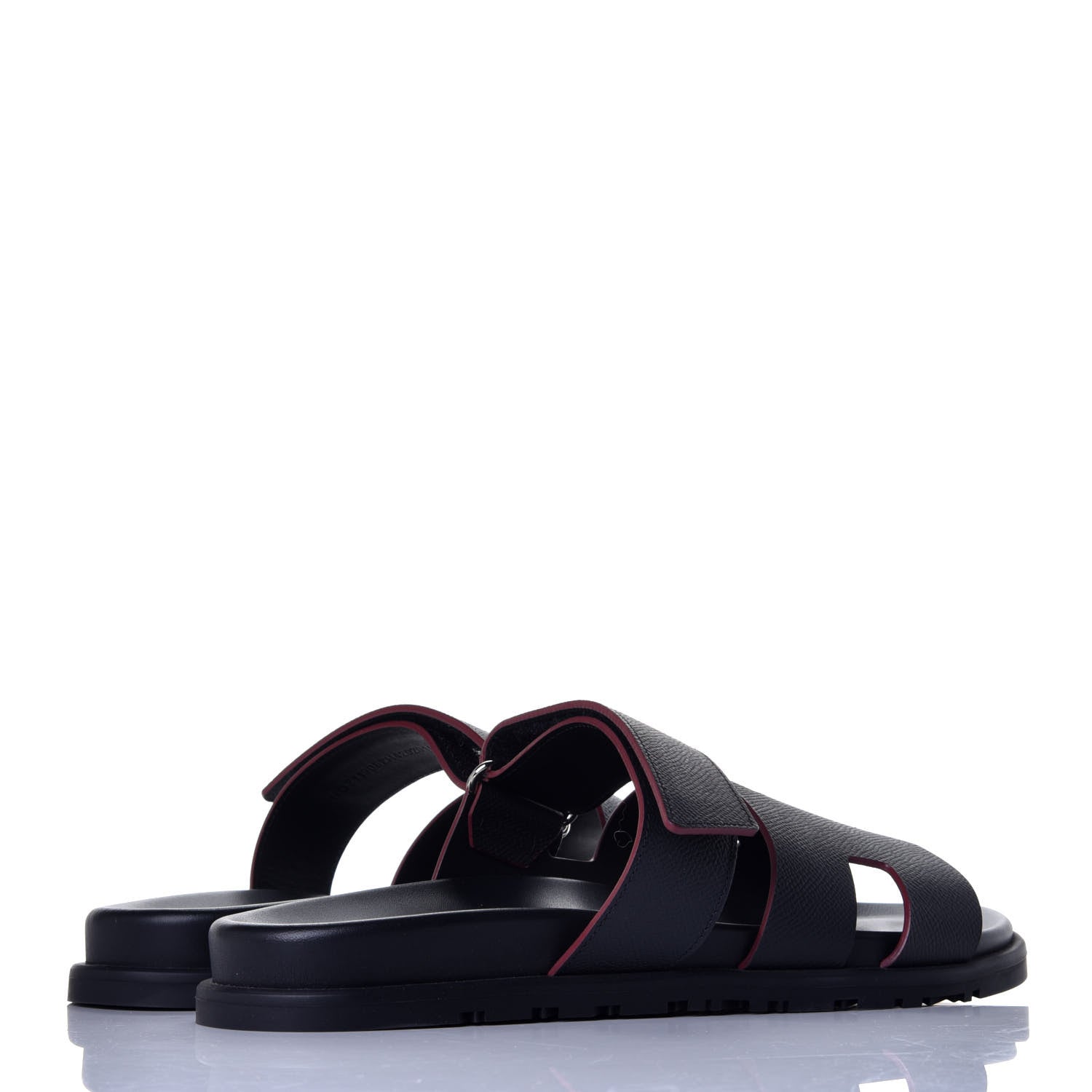 Hermes Epsom Mens Chypre Sandals 42 Black 4 of 8