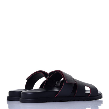 Hermes Epsom Mens Chypre Sandals 42 Black 4 of 8