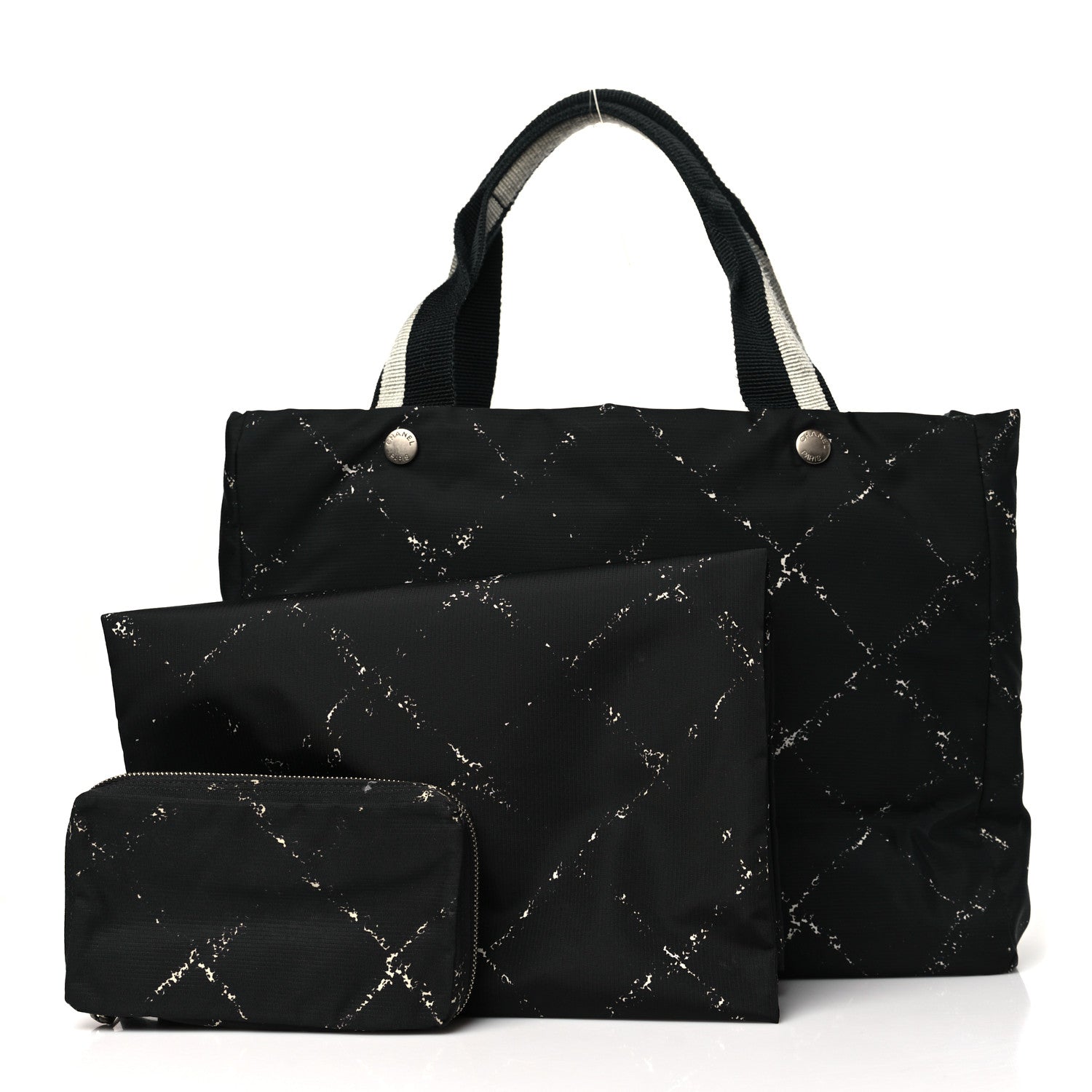 Chanel Nylon Travel Toiletry Tote Black 3 of 11