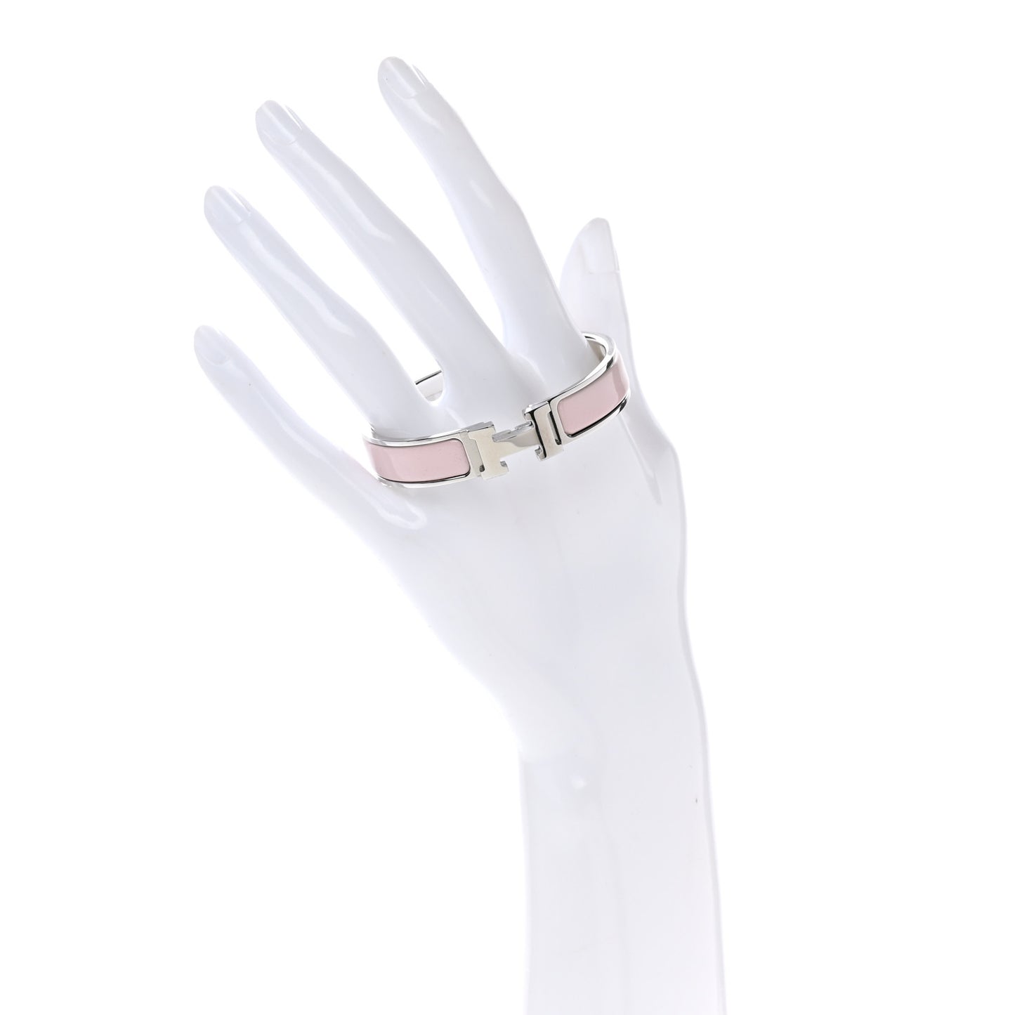Enamel Narrow Clic Clac H Bracelet PM Rose Candeur