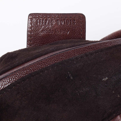 Saint Laurent Leather Mombasa Horn Bag Brown 8 of 9