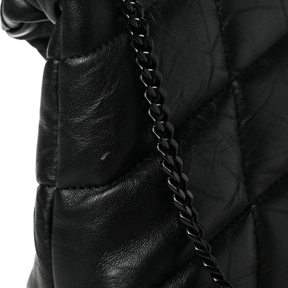 Saint Laurent Quilted Mini Loulou Puffer Monogram Chain Satchel Black 8 of 9