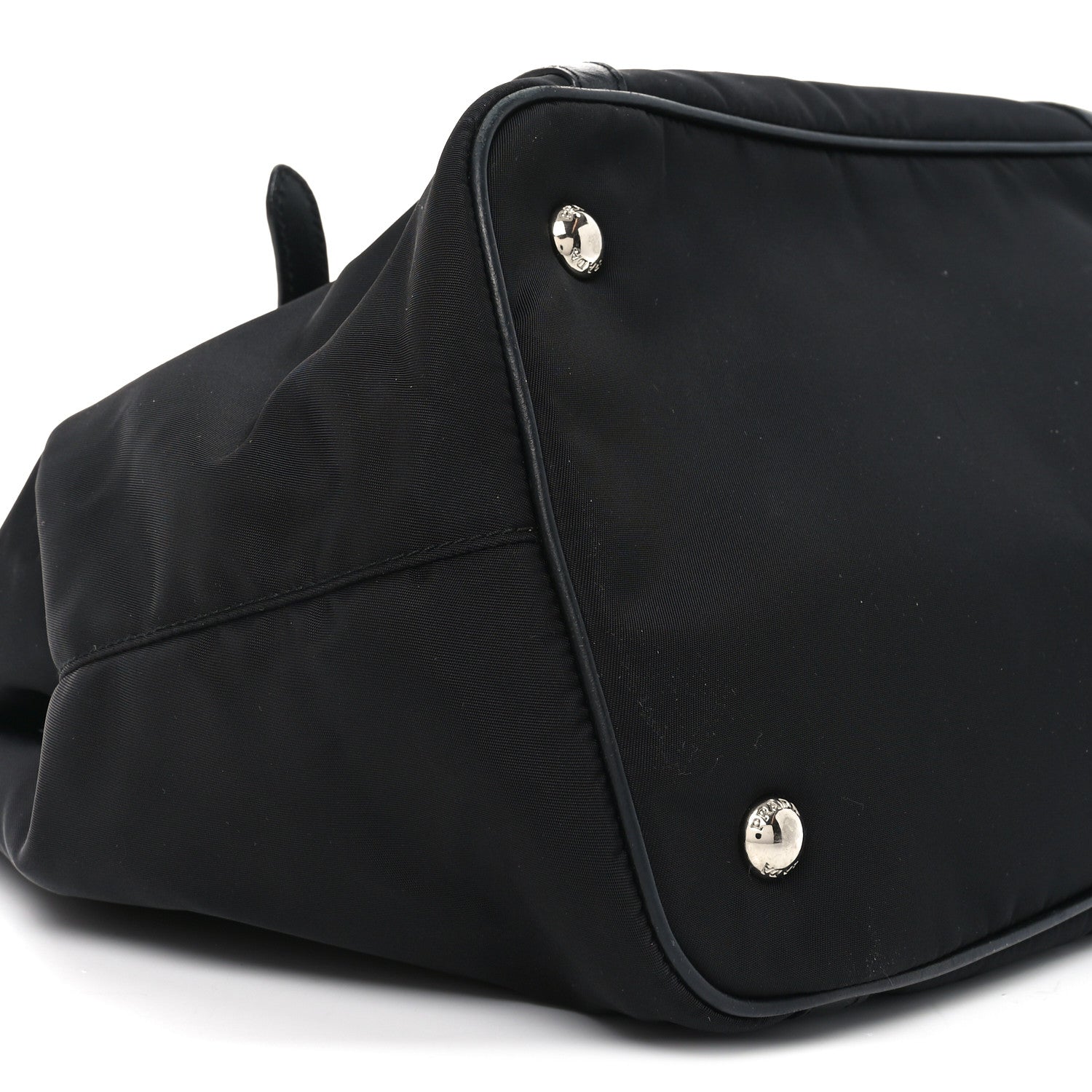 Prada Tessuto Nylon Soft Calf Tote Black 8 of 9