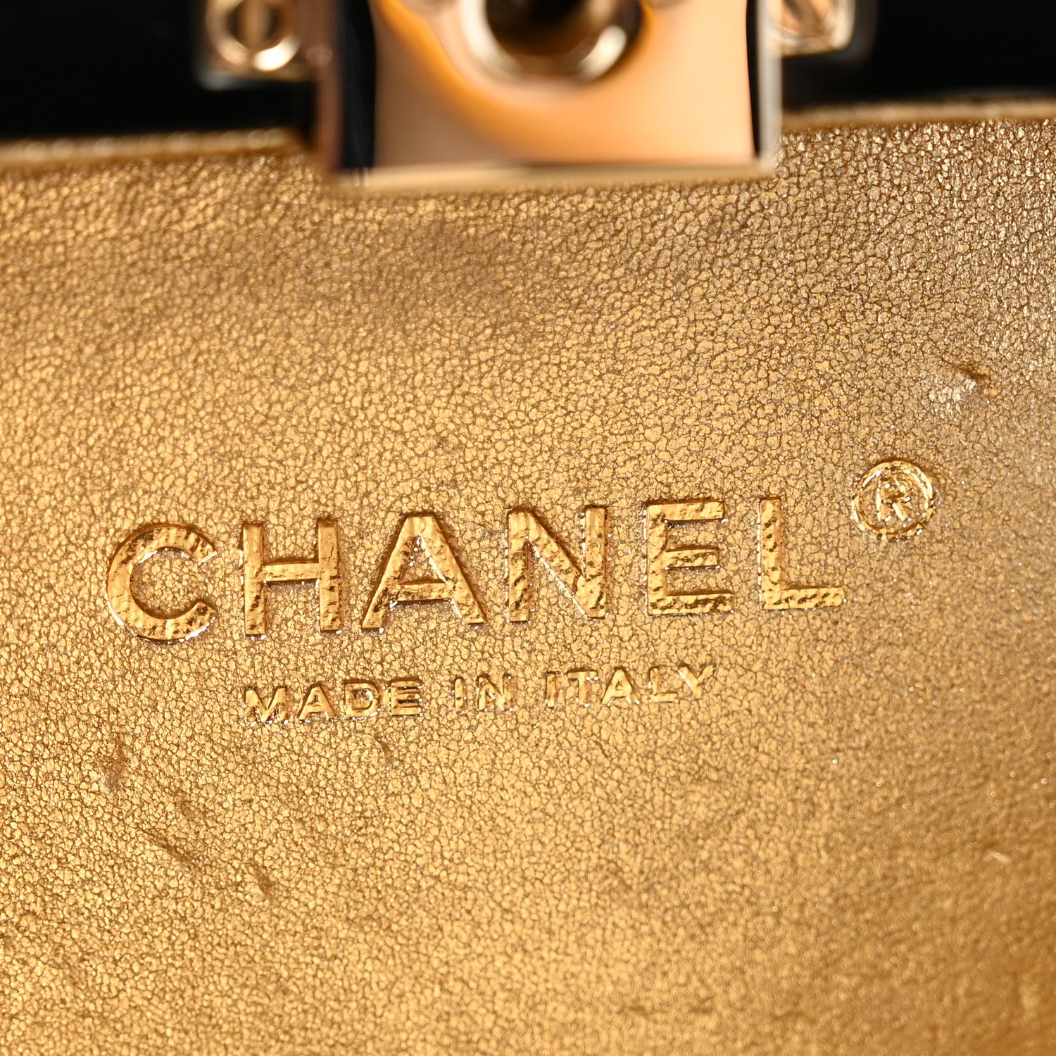 Chanel Plexiglass Perfume Bottle Clutch Black Gold 6 of 11