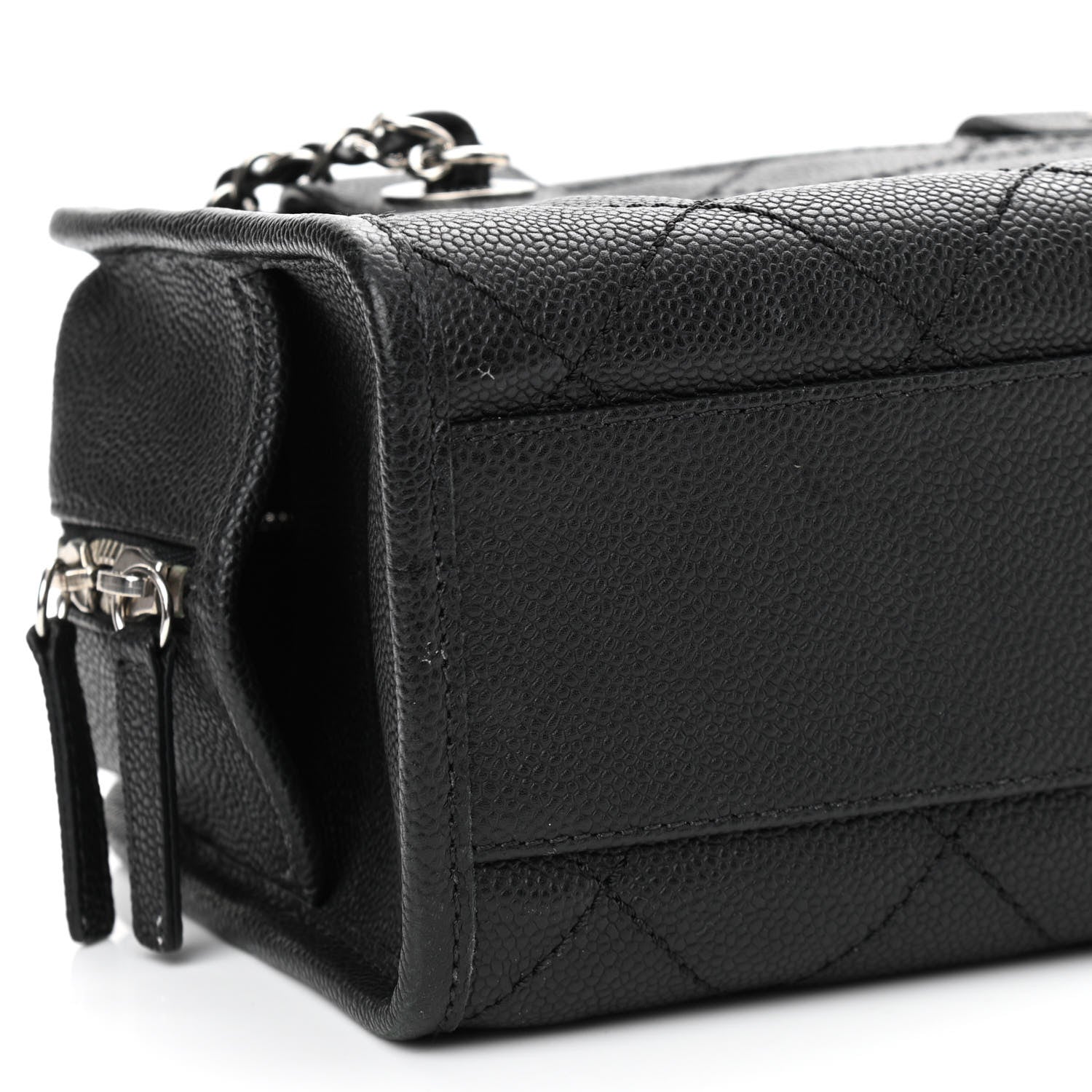 Chanel Caviar Quilted Small Deauville Bowling Bag Black 9 of 13