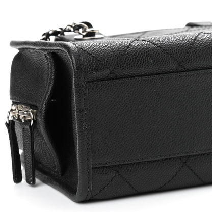 Chanel Caviar Quilted Small Deauville Bowling Bag Black 9 of 13