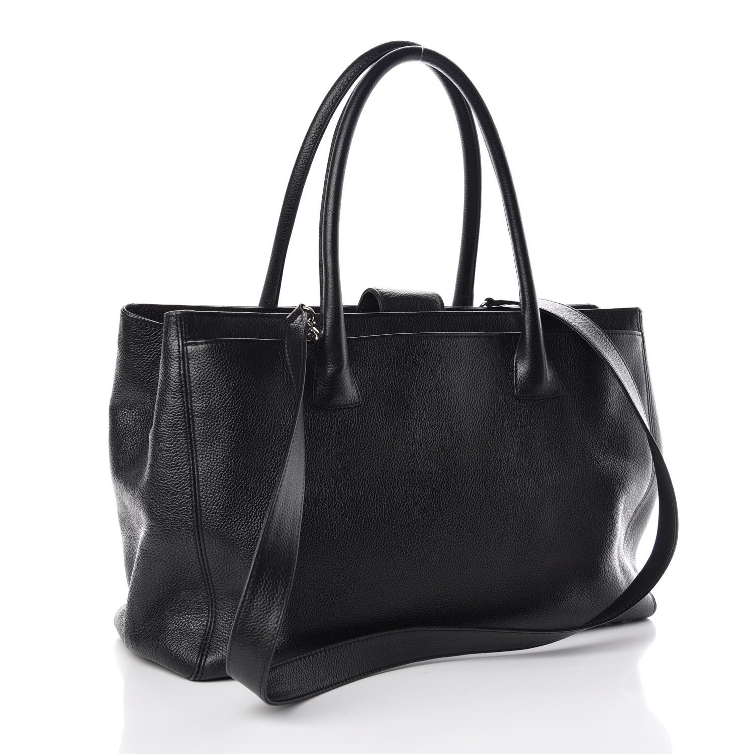 Chanel Calfskin Cerf Executive Shopper Tote Black 4 of 7