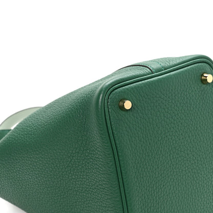 Hermes Taurillon Clemence Swift Eclat Picotin Lock 18 Vert Moyen Vert Peppermint 11 of 13