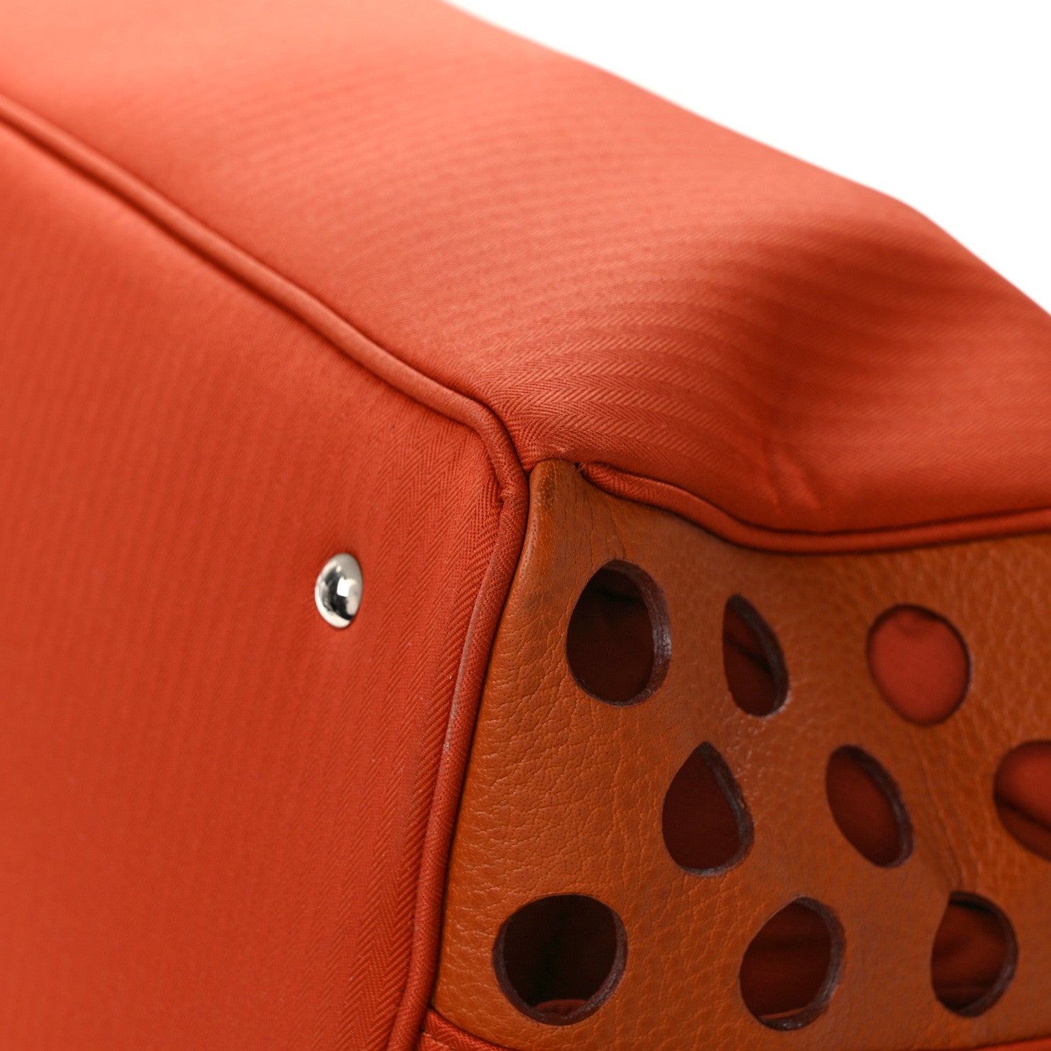 Hermes Buffle Toile Sac A Chien TouTou Brique Potiron 12 of 16