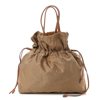 Prada Tessuto Nylon Logo Drawstring Bucket Bag 1 of 9