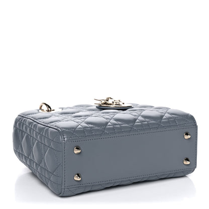 Christian Dior Lambskin Cannage Small My Lady Dior Blue Grey 3 of 16