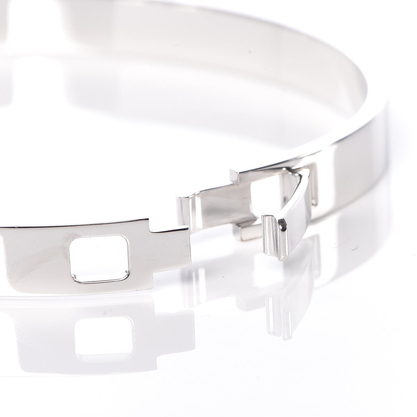 18K White Gold Diamond PM H D'Ancre Bracelet ST