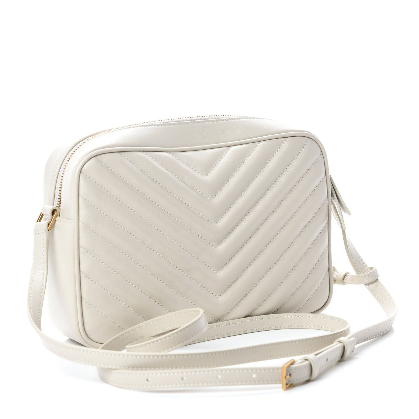 Calfskin Matelasse Monogram Lou Camera Bag Crema Soft
