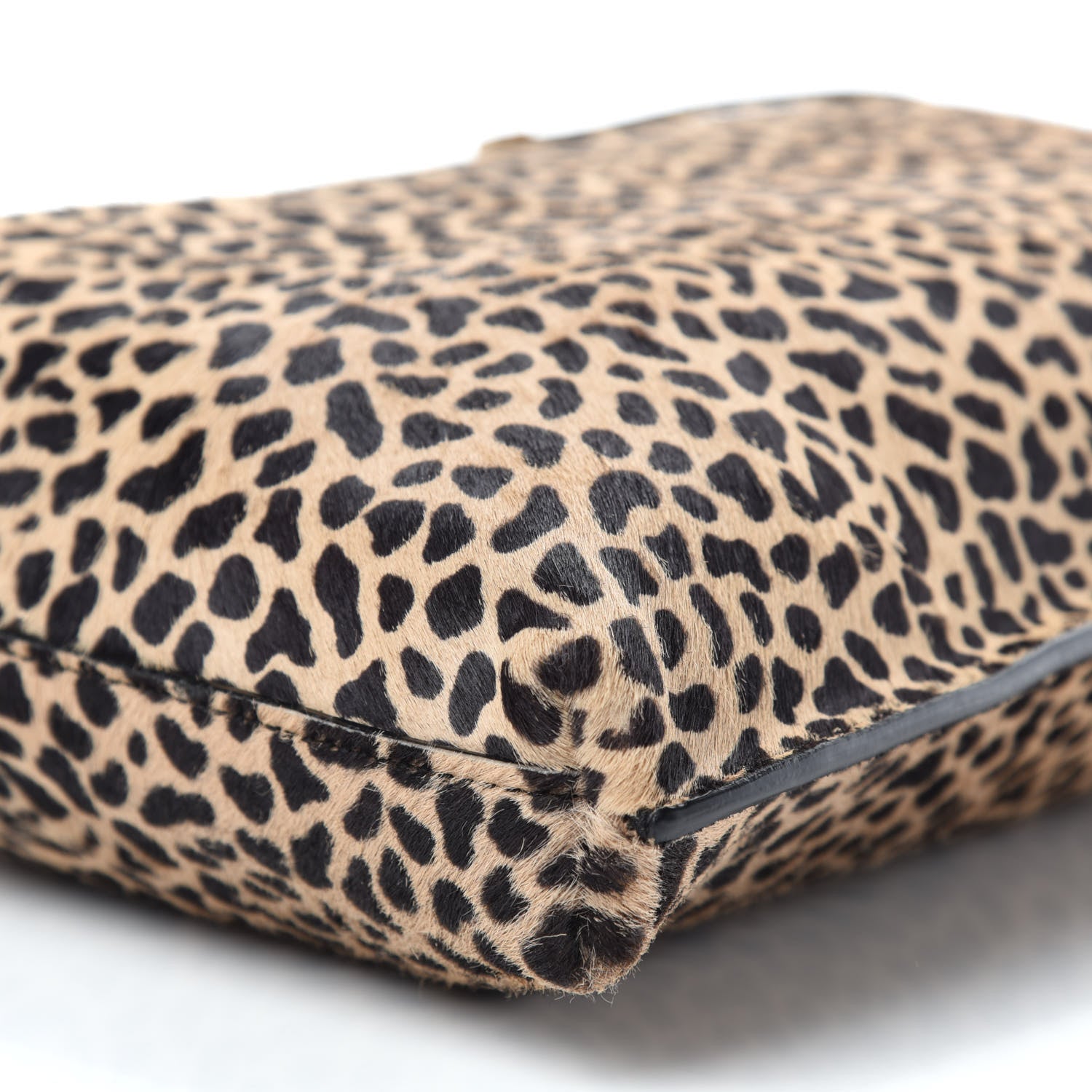 Saint Laurent Pony Effect Calfskin Giraffe Print Small Suzanne Hobo Natural 8 of 9