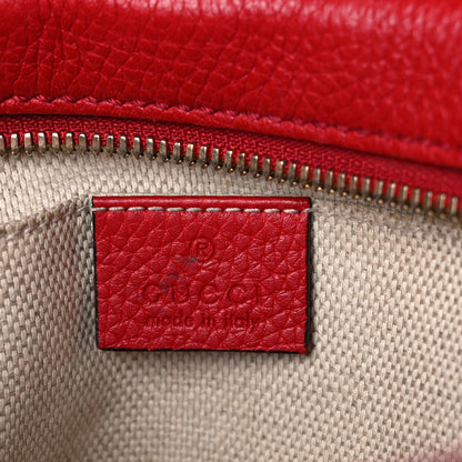 Gucci Pebbled Calfskin Small Soho Disco Bag Vibrant Red 5 of 14