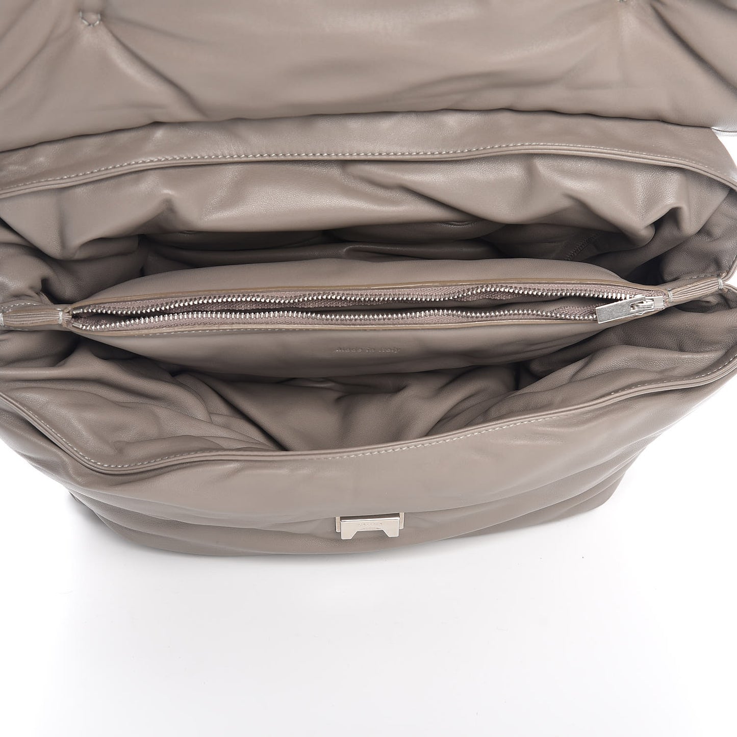 Smooth Lambskin Cartable Pillow Flap Grey