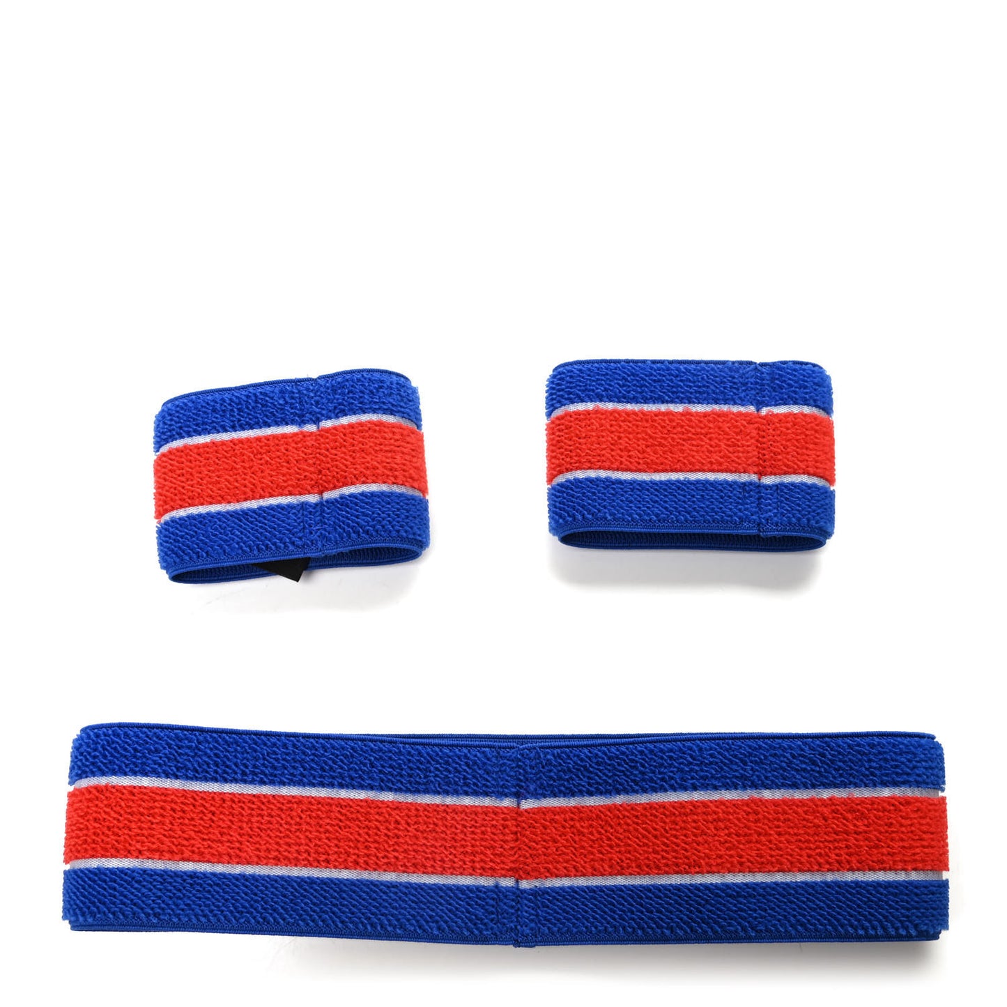 Cotton Logo Headband and Wrist Set M Blue Orange