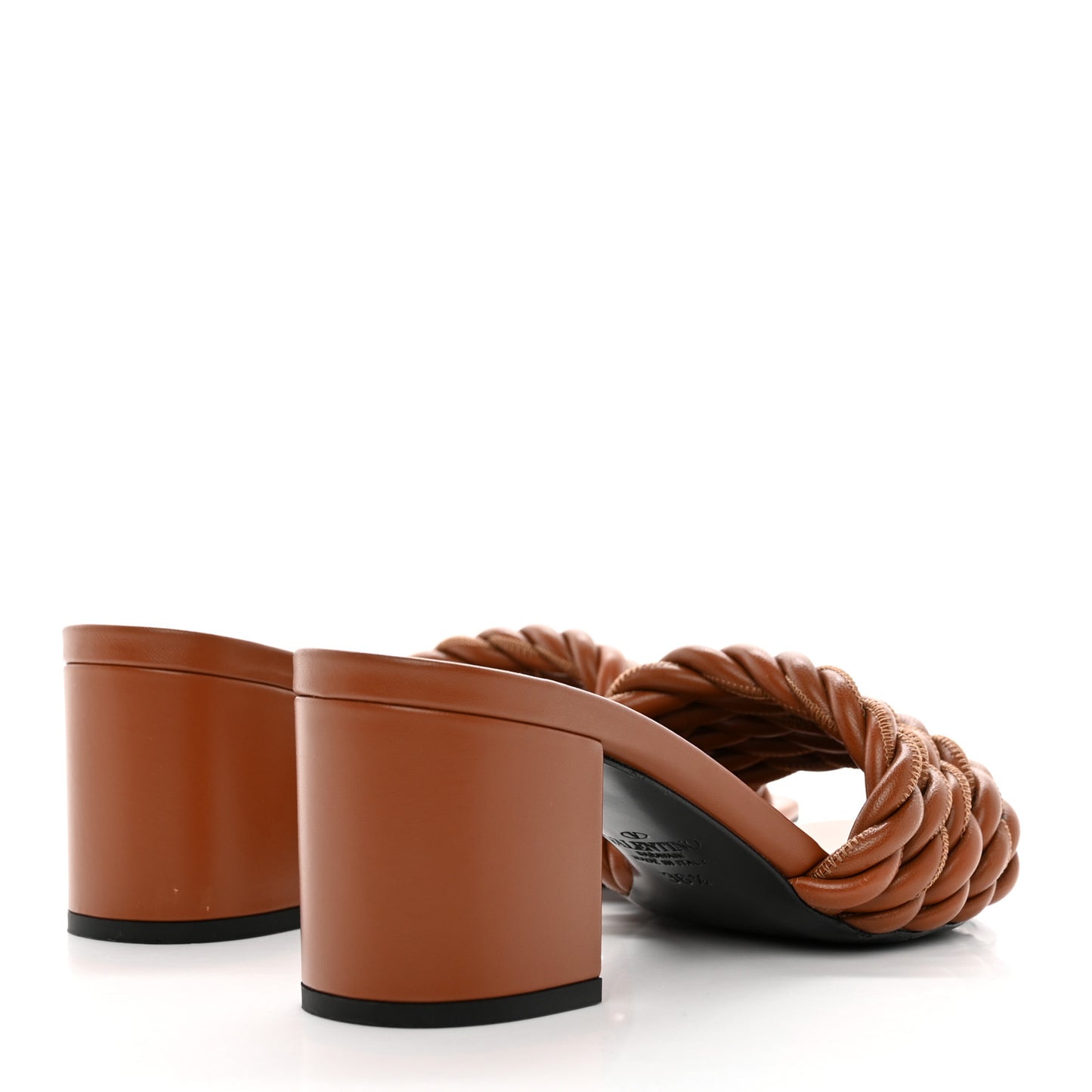 Nappa Rope 60mm Slide Sandals 36.5 Saddle Brown