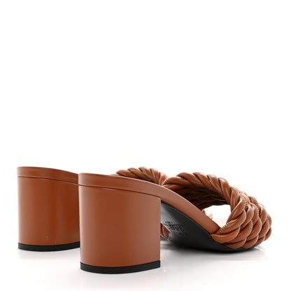 Valentino Garavani Nappa Rope 60mm Slide Sandals 36.5 Saddle Brown 4 of 16