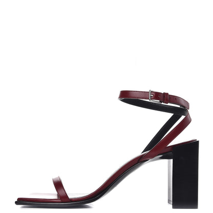 Balenciaga Calfskin Square Toe Sandals 37 Red Black 1 of 8