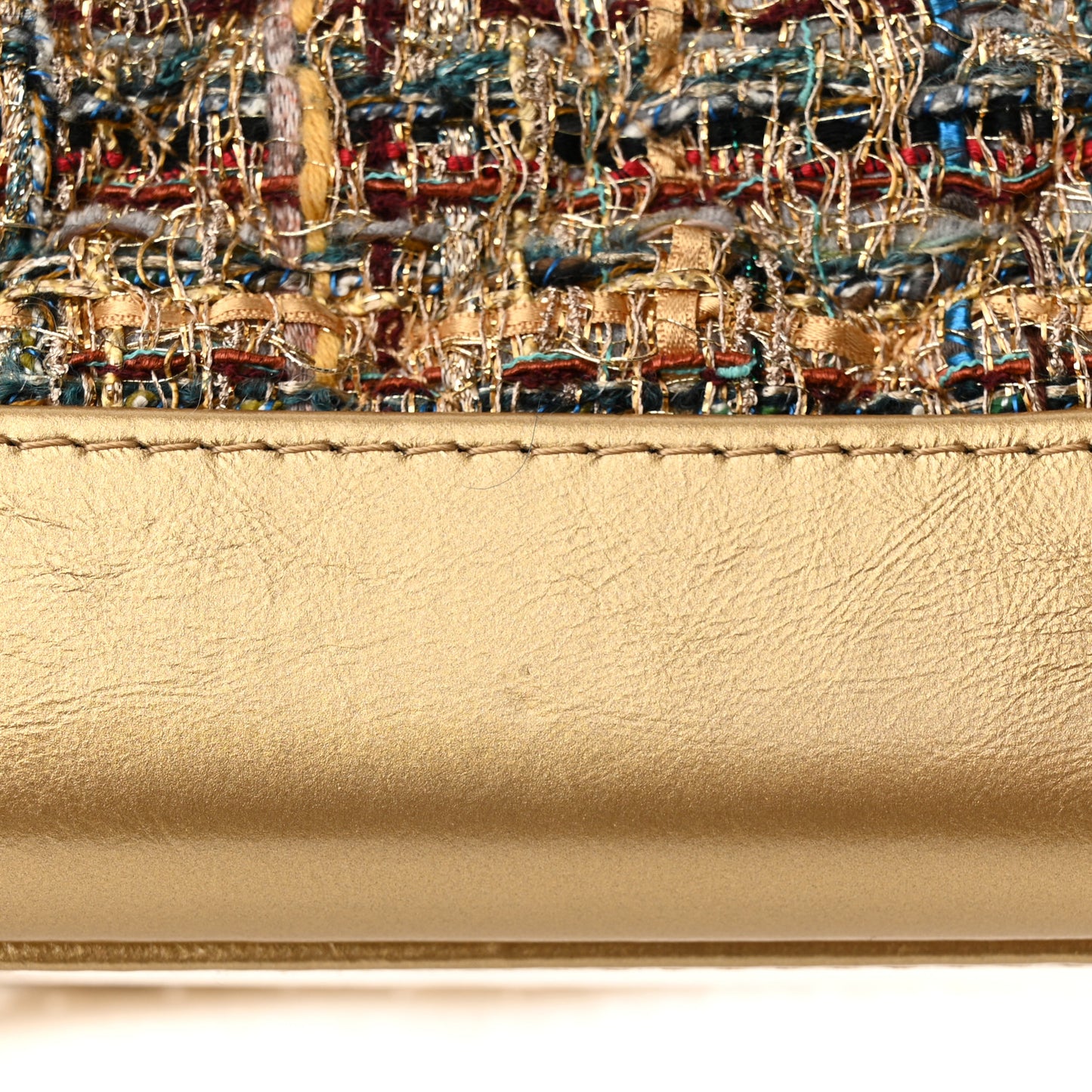 Tweed Calfskin Small Gabrielle Hobo Gold Multicolor