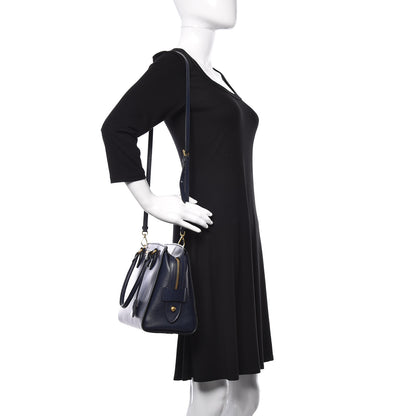 Prada Vitello Daino Shoulder Bag Baltico 3 of 12